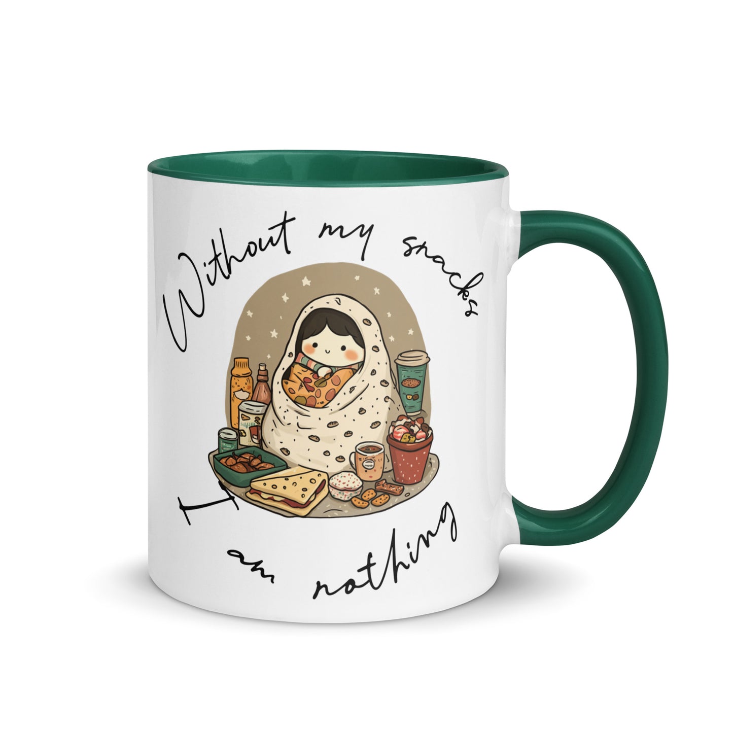 Without my snacks, I'm nothing: Ceramic Mug