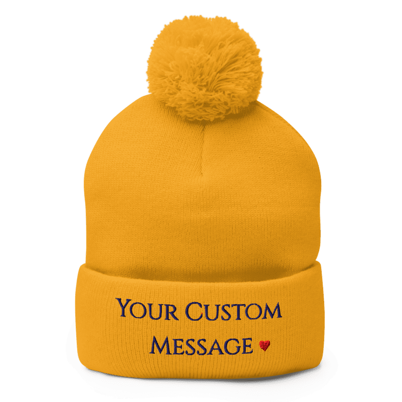Pom-Pom Knit Cap