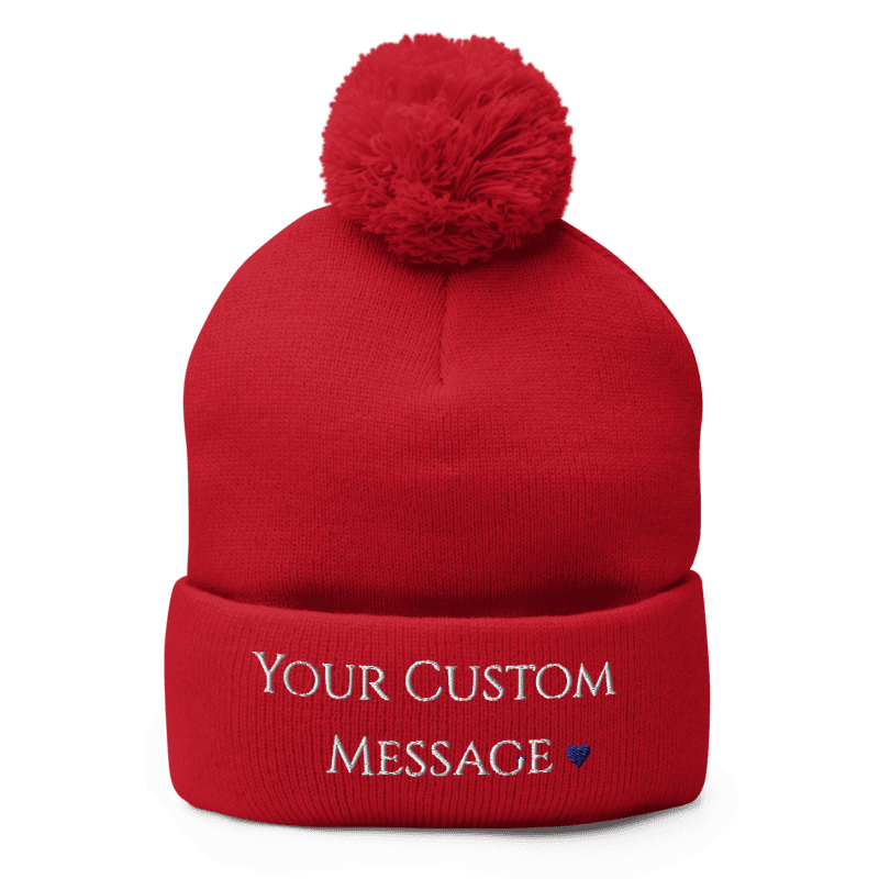Pom-Pom Knit Cap