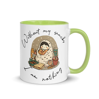 Without my snacks, I'm nothing: Ceramic Mug