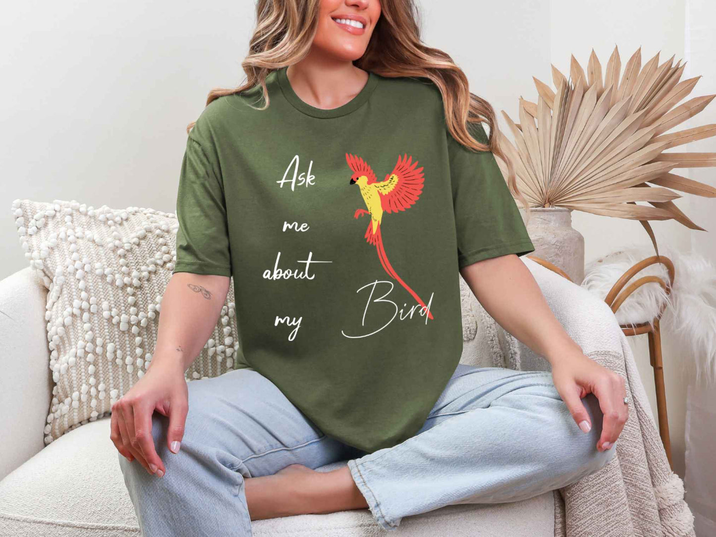 Ask me about my bird T-Shirt [Unisex]