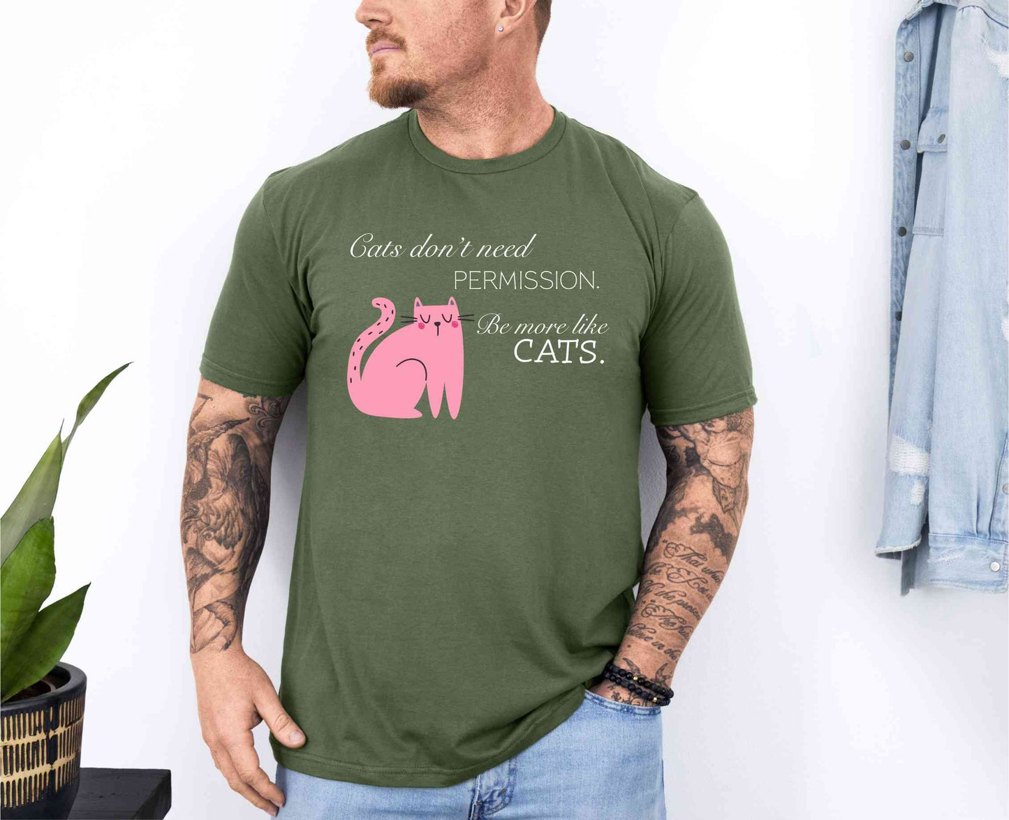 Cats don't need permission T-Shirt [Unisex]