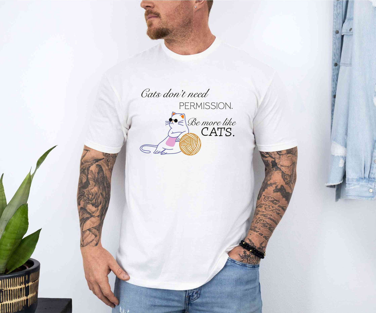 Cats don't need permission T-Shirt [Unisex]